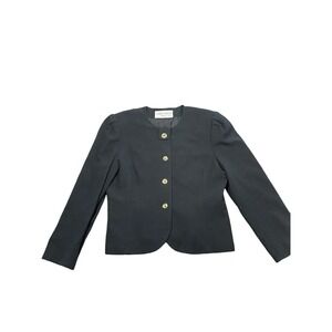 Albert Nipon Black Blazer with Gold Buttons